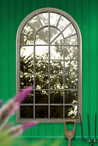 Large New Rustic Multi Panelled Arched Window Garden Outdoor Mirror5ft3 x 3ft / 160cm x 91cm,GMA022