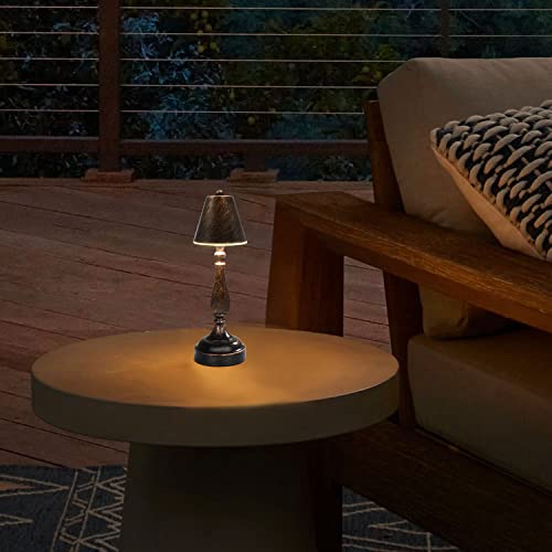 Umexus Rechargeable Small Retro Cordless Table Lamp, Battery Operated Lamp Touch Led 3 Way Dimmable Bedside Nightstand Desk Lamps Metal Portable Lamp For Bedroom Bar Restaurant Outdoor Dinner Décor #TOP3