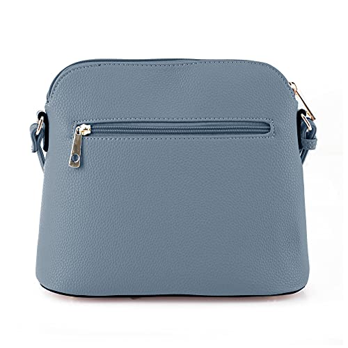 Image of SG SUGU Lunar Lightweight Medium Dome Crossbody Bag Shoulder Bag with Tassel | Zipper Pocket | Adjustable Strap