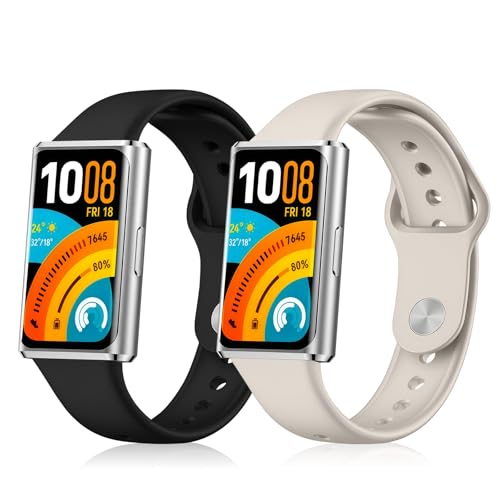 [AiMaoo] �o���h �y2������z Huawei Band 11/11 Pro �Ή� �V���R���X�|�[�c�o���h ������� �_�炩�� �h�� �j�����p �����x���g Huawei Band 11/11 Pro �p (�u���b�N)+(�I�t�z���C�g)