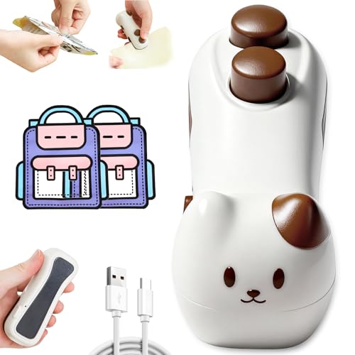 Rechargeable 2 in 1 Mini Bag Sealer with Cutter and Magnet, 2026 New Mini Bag Sealer, Small Heat Sealer for Chip Snack, Mini Design Sealing Machine Portable for Kitchen with Cute Snack