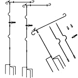 Garden Flag Holder Stand, 50'H Garden Flag Pole for Outside Lawn, Solid Anti-rust Yard Flag Holder...