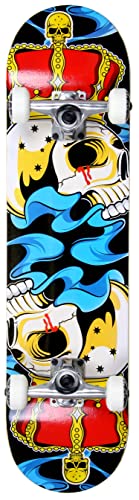 MGP Gangsta Series Beginner Skateboard - Double Kick Concave 31" x 7.75" Maple Deck, 5.5" Aluminium Trucks, 54mm/95a Wheels - Madd Gear (Crowned)