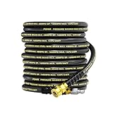 3/8' Pressure Washer Hose 50ft 4800PSI, Power Washer Hose Steel Wire Braided with Swivel Quick Connect, Commercial Grade Industrial High Pressure Water Washing Hose (4800PSI, 50FT)