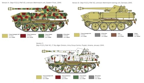 Kit de plástico Italeri 0355: maqueta de tanque RSO con PAK40 a escala 1:35 para montaje 4