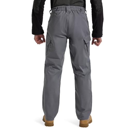Men's Ripstop Tactical Pants Water Resistant Stretch Cargo Pants Lightweight EDC Hiking Work Pants3