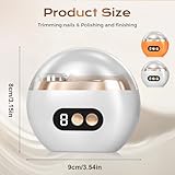 Electric Nail Clippers, 2026 New Electric Nail Trimmer with LED Light, Electric Toenail Clippers with 3 Speed Levels, Safety Smart Electric Fingernail Trimmer for Children Adults Elderly (White) - Image 5