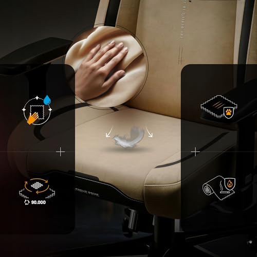 X.Eye Prime Sedia Gaming Ufficio Ergonomica Poltrona Gamer Tessuto Poggiatesta Magnetico Seduta Rinfrescante Supporto Lombare Regolabili Braccioli 4D Caricabile fino a 140 kg Broken Gold - Sedia gaming - Immagine 5