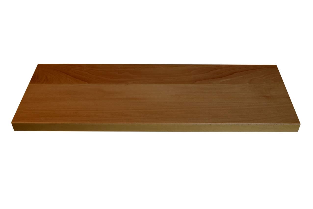 Gradini in legno faggio massello, per scale da interno dello spessore di 38-40 mm, larghezza 30 cm, verniciato naturale Venduto da SMI di Stefano Morsolin (100 CM)