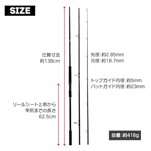 オルルド釣具 ロングキャスルド 13ft XXXH qb300117a01n0