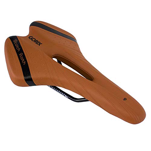 Image of GORIX Bike Saddle Seat Comfortable Cushion with Rail Mountain Road Bicycle for Men and Women (A6-1)