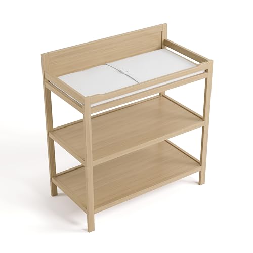 image for Storkcraft Alpine Changing Table (Driftwood) - Includes Water Resistan