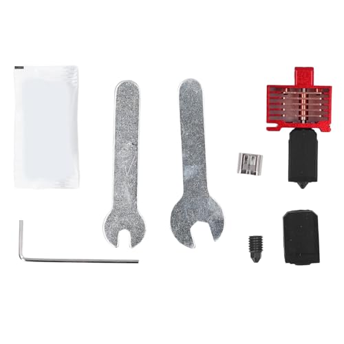 3D Printer Hotend Kit, Hardened Steel Extruder Hot End for X1 P1, 500°C All - Metal Hotend with Ti Alloy Throat for PLA ABS PETG