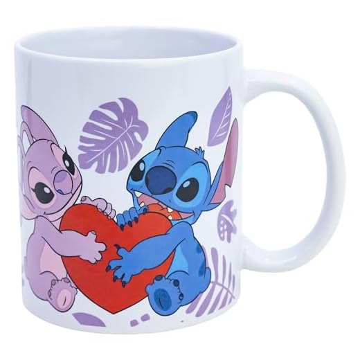 Taza de cerámica de 325 ml en caja regalo de Stitch
