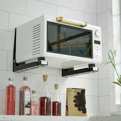 Support de montage pour four à micro-ondes universel étagère pliable murale - 3