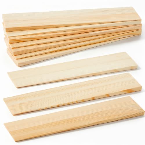Leinuosen 10 Pack Wood Shims for Leveling, 8" x 1.5" x 0.25" Pine Wedges