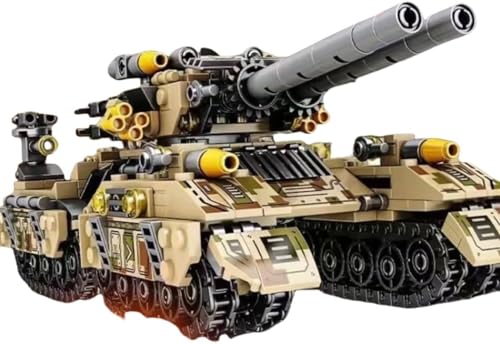 BtcFu 戦車、軍用装甲車両、子供の知育玩具、積み木、大きな装飾品、タイプ戦車など。他のブランドの戦車や軍の兵士の戦車と互換性があります。男の子用の積み木組み立て玩具、軍用車、装甲車両 (B)