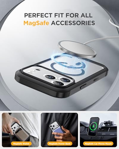 Image of Miracase for iPhone 17 Pro Max Case with Privacy Screen Protector, Black
