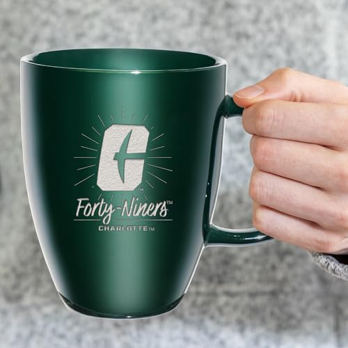 Rico Industries NCAA North Carolina-Charlotte 49ers Sunburst Green 18oz Laser Engraved Ceramic Lustre Mug - image 3