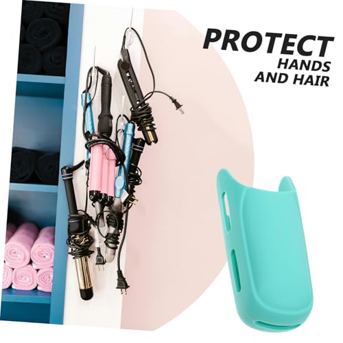 Funda protectora de silicona para planchas y rizadores de pelo WOONEKY, 2 unidades, color verde claro, protección contra quemaduras miniatura 5