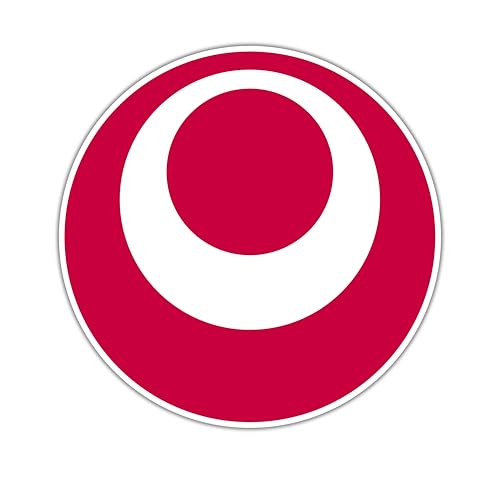 Okinawa Japan Flag Sticker - Okinawan Circle Prefecture Stickers Decal Waterproof Ryukyu Car Truck (5" x 5")
