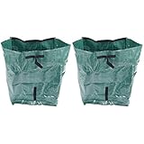 ZMYDZ 3 STÜCKE Garten-Blatt-Abfall-Gartenabfallbeutel-Halter wiederverwendbarer Blatt-Beutel-Rasen-Müllbeutel-Beutel-Garten-Kompost (Color : Greenx2pcs, Size : 76x56cmx2pcs)