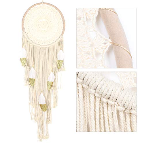 Apanhador de sonhos feito à mão, Apanhador de sonhos compacto de belas penas, quarto doméstico conve