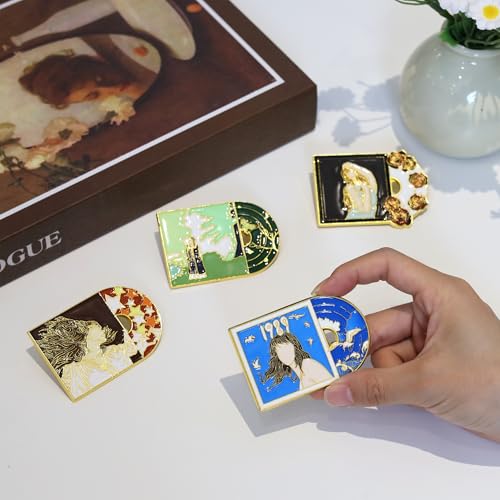 Taylor Enamel Pins for Backpacks Bags Jacket Coat Hat Taylor Gifts for Women Taylor Merch, Novelty Metal Lapel Pin Brooch Pins, 4 Pcs Cute Enamel Pins Bulk for Adults3