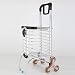 Chariot de service pliable portable avec siège multifonction avec couvercle pour les personnes âgées