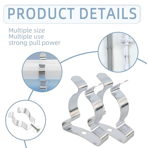 16PCS Metal Spring Terry Clips, Assorted Wall Mounted Tool Holder, Strong Manganese Steel Clamps, Pipe Clip for Shed, Garage, Garden Tools, Van Storage - Various Sizes Tool Holder Tidy Wall Clips Set 4 16PCS Metal Spring Terry Clips, Assorted Wall Mounted Tool Holder, Strong Manganese Steel Clamps, Pipe Clip for Shed, Garage, Garden Tools, Van Storage - Various Sizes Tool Holder Tidy Wall Clips Set - Image 4