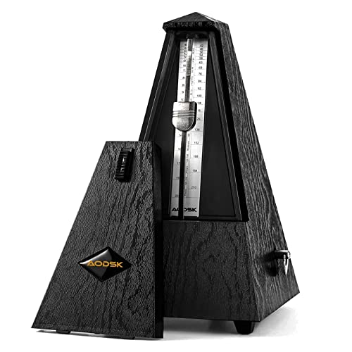 Aodsk Mechanical Metronome,Universal Metronome For Piano,Guitar,Violin,Drums And Other Instruments,Standard,(Wood Grain Black) #TOP17