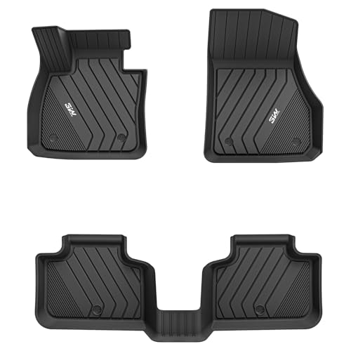 3W BMW X2 Floor Mats Fit for 2018-2023 & BMW X1 Floor Liner Fit for 2016-2022 Custom Fit All Weather TPE Floor Liner for X2 28i M35i 1st & 2nd Row Full Set Car Mats, Black 1) X2 2018-2023 |