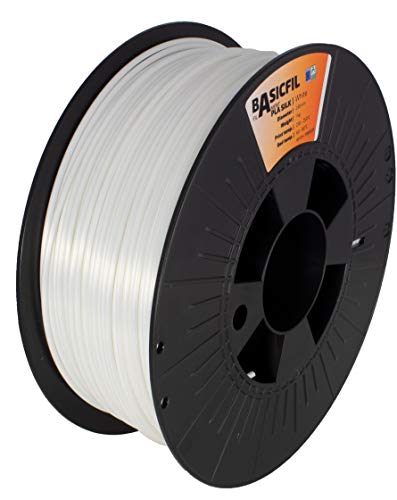 BASICFIL PLA SILK 2.85mm, 1 kg, 3D printing filament, White