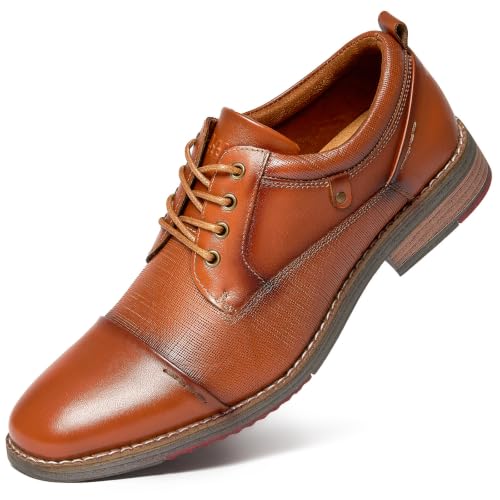 Image of Arkbird Men's Genuine Leather Oxford Dress Shoes - Lace-Up Business Formal Shoes for Office, Work & Daily Commute