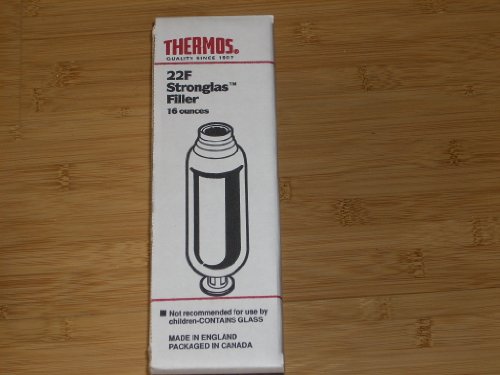 Vintage Thermos Brand Stronglas Replacement Filler No 22F - 16 ounces, for Pint Size Standard Neck Size Cushion Shock Absorber Fits all Brands Manufactured by Thermos. Made in England.