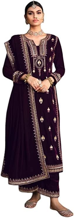 JIVRAJ FASHION Anarkali Designer Outfit – Indisch Pakistanischer Palazzo Stil Aus Seide & Chiffon Mit Stickerei