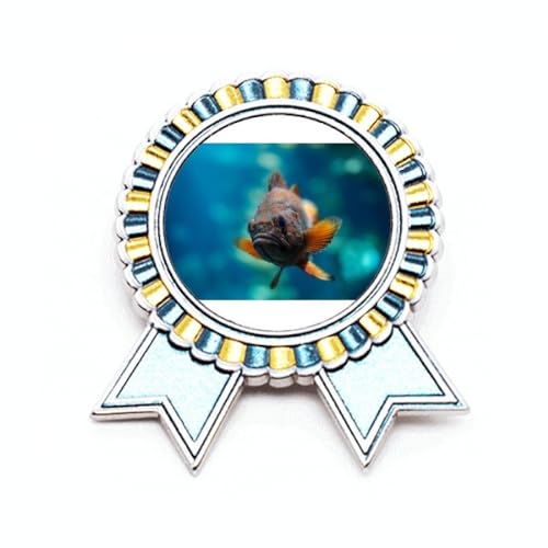 Pin's poisson tropical Winner Award en métal taille M idée cadeau