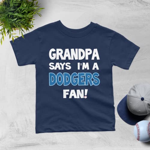NanyCrafts' Grandpa Says I'm a Dodgers Fan Kids Shirt, Children Dodgers Fan4