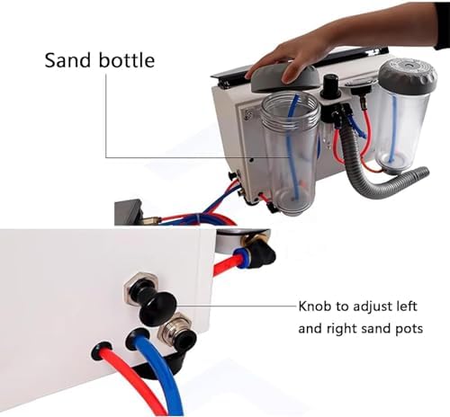 Sandblasting Cabinet for Jewelry Cleaning, Foot Switch & LED Lamp, Dental Lab Dust Box for Gold and Silver Workpieces