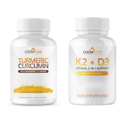 CogniTune Immune & Cardiovascular Support Bundle - Vitamin D3 5000IU + Vitamin K2 with Turmeric Curcumin & Ginger Cover
