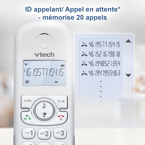 Téléphone sans fil blocage appel et répondeur VTech CS1502 trio DECT - 7