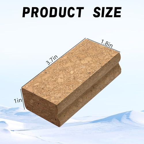 image for Shupakul 2 Pcs Snowboard Natural Polishing Corks, Ski Wax Natural Cork
