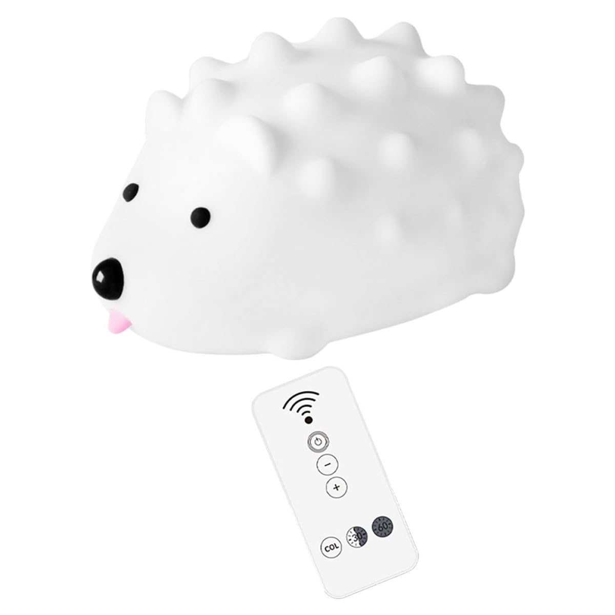 CLISPEED Lámpara de Noche de Silicona Erizo Pequeña y Recargable con Luz LED para Dormitorio Infantil y Decoración Acogedora