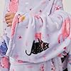 Softan Kids Snuggies Wearable Fleece Blanket with Sleeves & Foot Pocket for Kids Girls Boys, Lightweight Soft Blanket, Cat #3