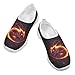 Fonplted Kids Running Shoes Cool Red Lizard Shoes for Boys Slip On Tennis Shoes Size 2.5 Glowing Animals Athletic Shoes for Grade Student Lightweight Casual Bowling Shoes