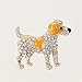 Artistic Animal Brooch Collection Featuring Dog Stylish Suit Accessories Casual Present For Fashion Enthusiasts Sparkling Dog, One Size, as described