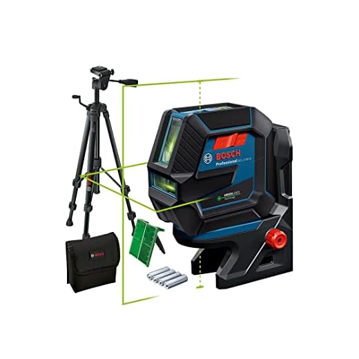 Bosch Professional Kombilaser GCL 2-50 G (grön laser, interiör, RM 10-fäste, stativ BT 150, synligt arbetsområde: upp till 15 m, 4x AA batterier, i kartong)