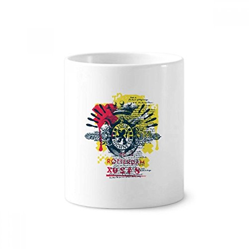 Porte-brosse à dents céramique DIYthinker lion altesse graffiti tasse blanche 350ml