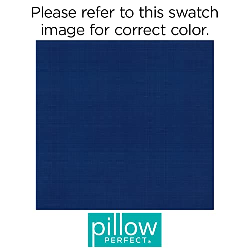 Pillow Perfect 502113 Fresco Solid Indoor/Outdoor Wicker Patio Seat Cushion Reversible, Weather And Fade Resistant, Round Corner thumb #5