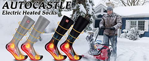 Rechargeable Electric Heated Socks,Men Women Battery Operated Heating Socks,Sports&Outdoors Winter Warm Thermal Heated Sock,Climbing Hiking Skiing Hunting Heated Soxs,Upgraded Foot Warmer,Black,Size L #TOP2